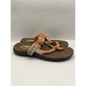 Skechers Reggae Rasta Orange Sandals Women Size 8